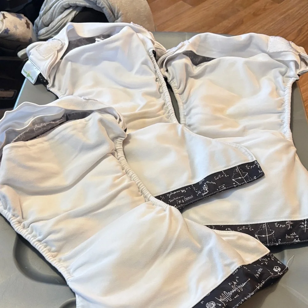 BumGenius Black and White Diaper Covers
